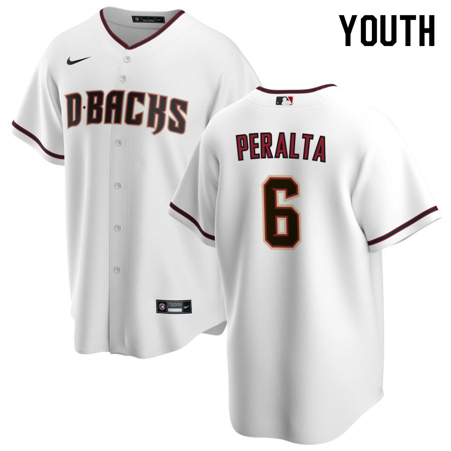 Nike Youth #6 David Peralta Arizona Diamondbacks Baseball Jerseys Sale-White